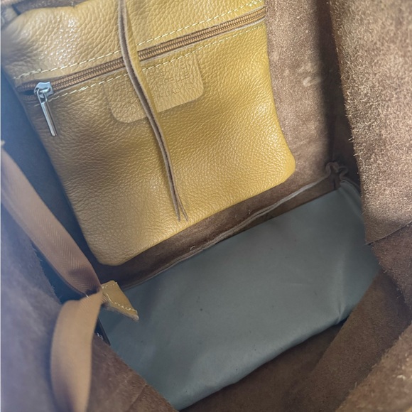 Mustard yellow leather bag - Picture 3 of 5